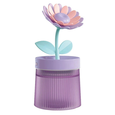 Flower Air Humidifier USB Aromatherapy Diffuser With Light For Bedroom Car Desk