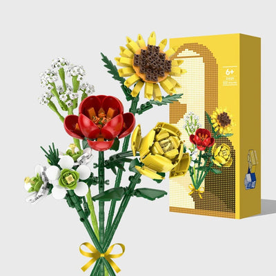 Flower Bouquet Mini Blocks 3D Puzzle Creative Building Fun Gift