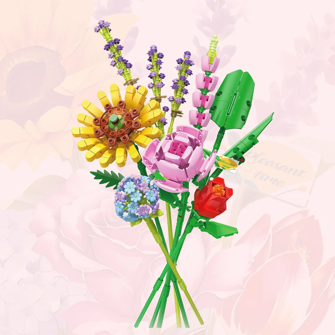 Flower Bouquet Mini Blocks 3D Puzzle Creative Building Fun Gift
