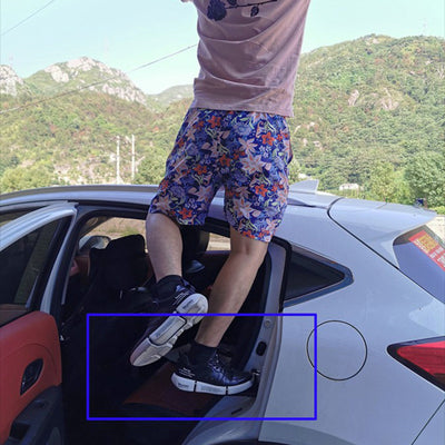 Foldable Car Door Step Pedal With Universal Latch Hook Accessory