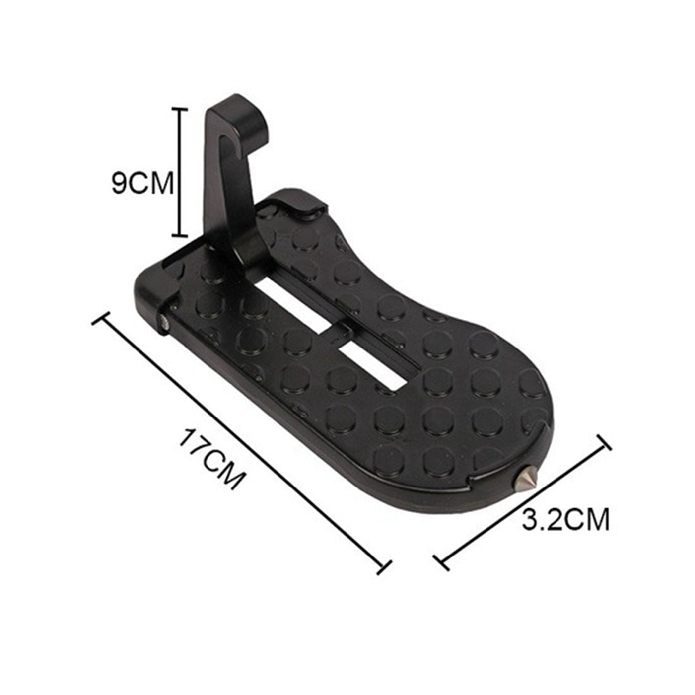 Foldable Car Door Step Pedal With Universal Latch Hook Accessory
