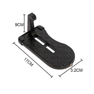 Foldable Car Door Step Pedal With Universal Latch Hook Accessory