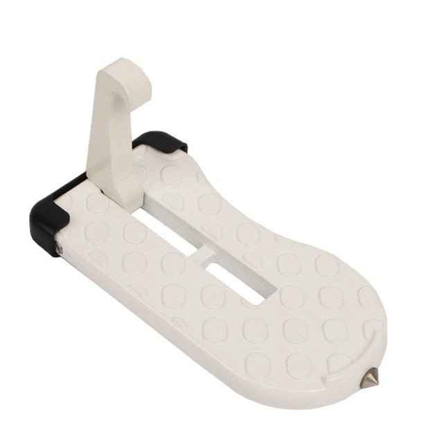 Foldable Car Door Step Pedal With Universal Latch Hook Accessory