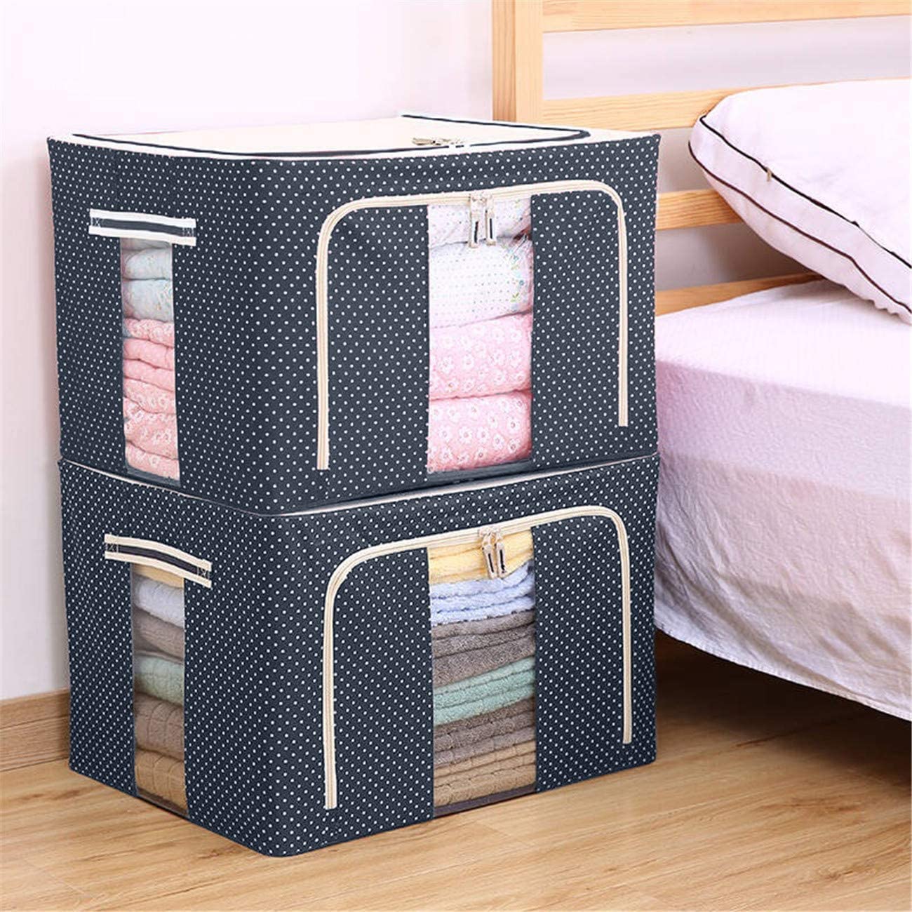 Foldable Cloth Organizer For Clothes Towels And Sheets Storage