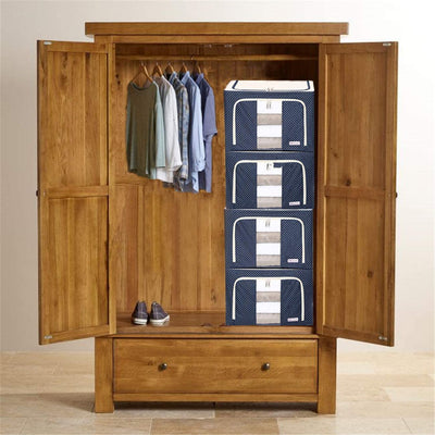 Foldable Cloth Organizer For Clothes Towels And Sheets Storage