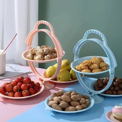 Foldable Fruit Plate Creative Tray For Dessert Display And Serving