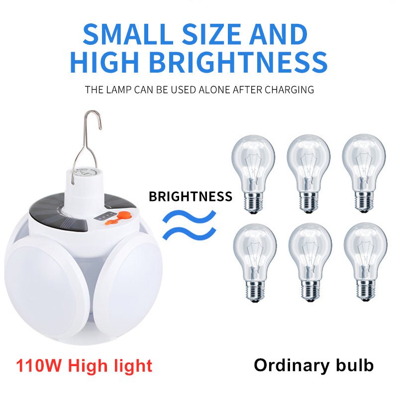Foldable Solar Camping Lamp Portable Outdoor Rechargeable Light
