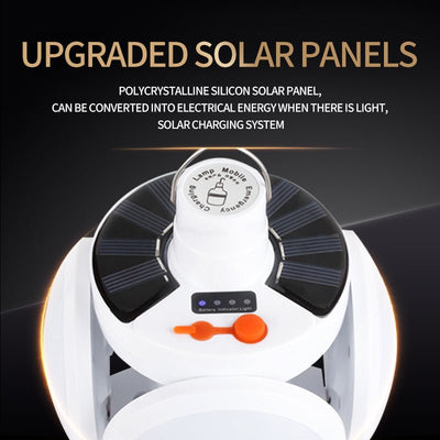 Foldable Solar Camping Lamp Portable Outdoor Rechargeable Light