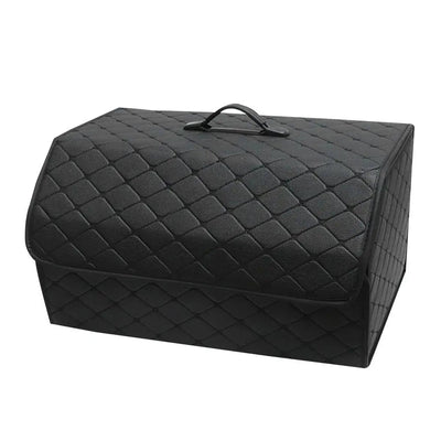 Car Trunk Organizer Large Capacity Foldable PU Leather Storage Box