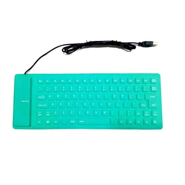 Foldable Silicone Keyboard Portable For PC Tablet Laptop Use
