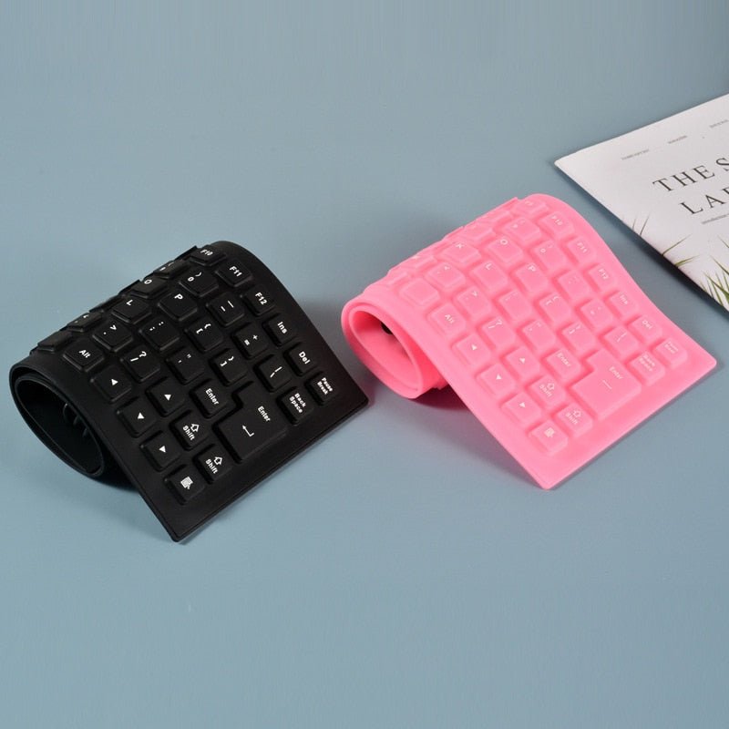 Foldable Silicone Keyboard Portable For PC Tablet Laptop Use