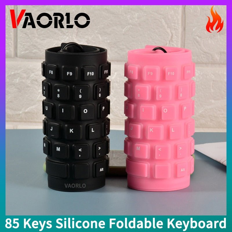 Foldable Silicone Keyboard Portable For PC Tablet Laptop Use