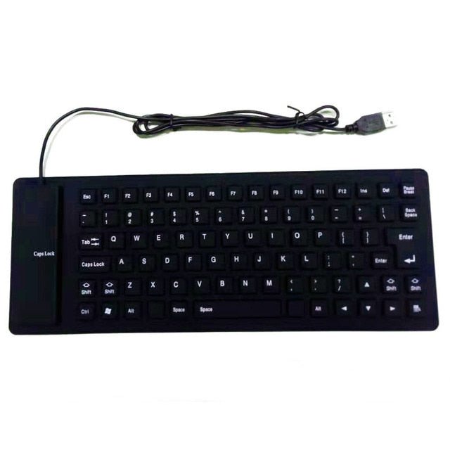 Foldable Silicone Keyboard Portable For PC Tablet Laptop Use