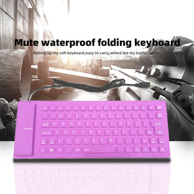 Foldable Silicone Keyboard Portable For PC Tablet Laptop Use