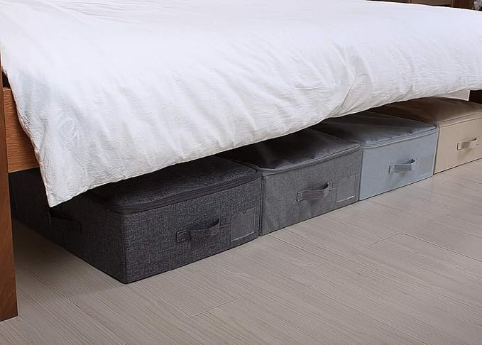 Underbed Storage Bag Large Capacity Foldable Organizer With Compartments