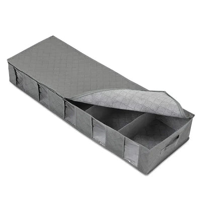 Underbed Storage Bag Large Capacity Foldable Organizer With Compartments