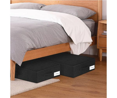 Underbed Storage Bag Large Capacity Foldable Organizer With Compartments