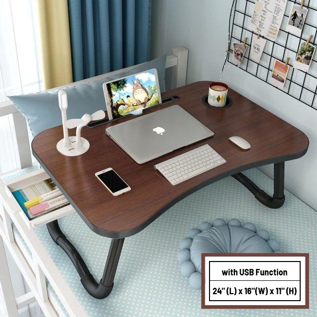 Foldable Laptop Desk For Work Study Portable Adjustable Table