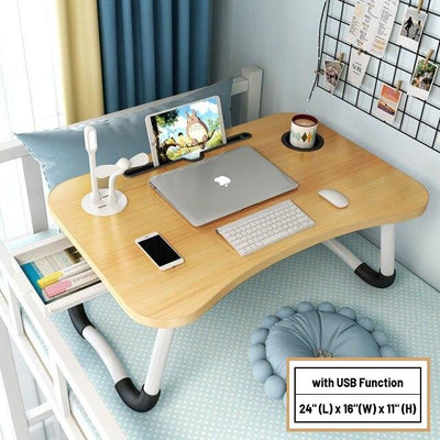 Foldable Laptop Desk For Work Study Portable Adjustable Table