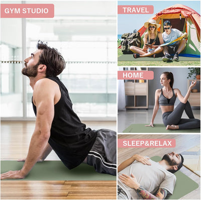Foldable Yoga Mat Thick Travel Mat For Pilates Meditation Workouts