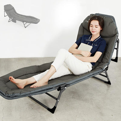 Folding Recliner Chair Ultralight Portable Bed For Camping Hiking Office
