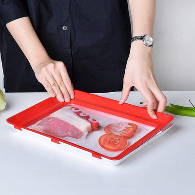 Food Preservation Tray Stackable Reusable Container With Plastic Lid