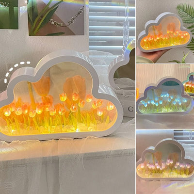 Forever Cloud DIY Tulip Night Light Decorative Table Lamp