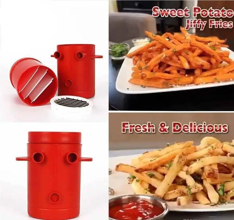 French Fry Potato Cutter 2 In 1 Easy Instant Home Kitchen Tool