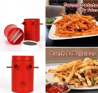 French Fry Potato Cutter 2 In 1 Easy Instant Home Kitchen Tool