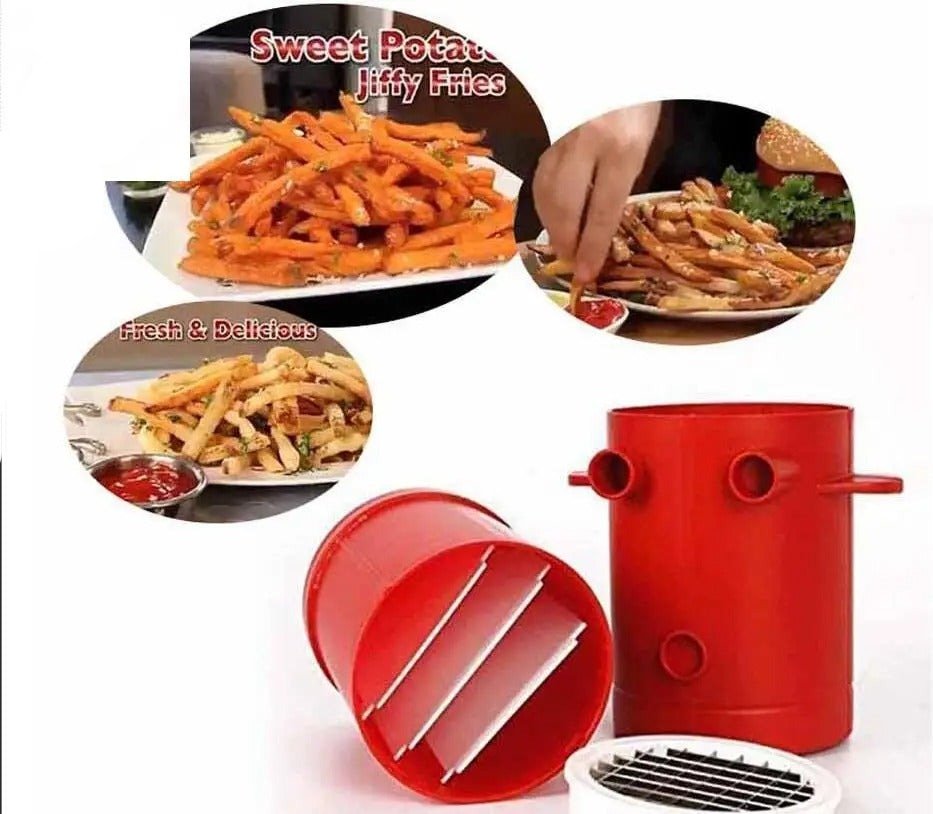 French Fry Potato Cutter 2 In 1 Easy Instant Home Kitchen Tool