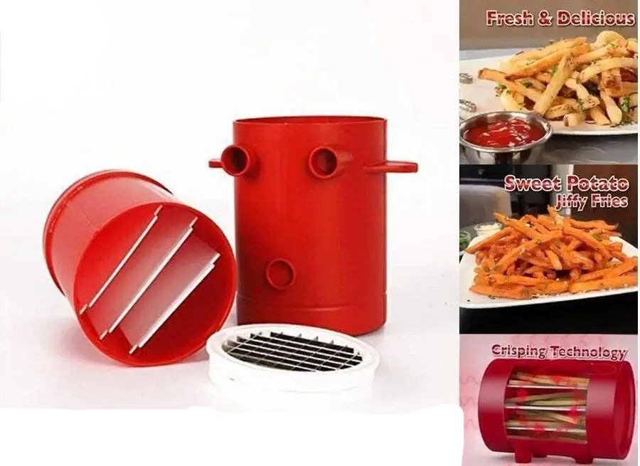French Fry Potato Cutter 2 In 1 Easy Instant Home Kitchen Tool