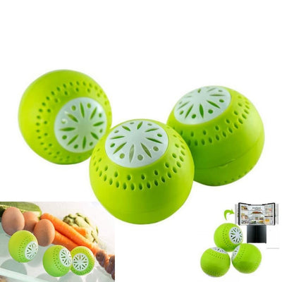 Fridge Moisture Absorber Balls 3-Pack With Activated Carbon For Freshness