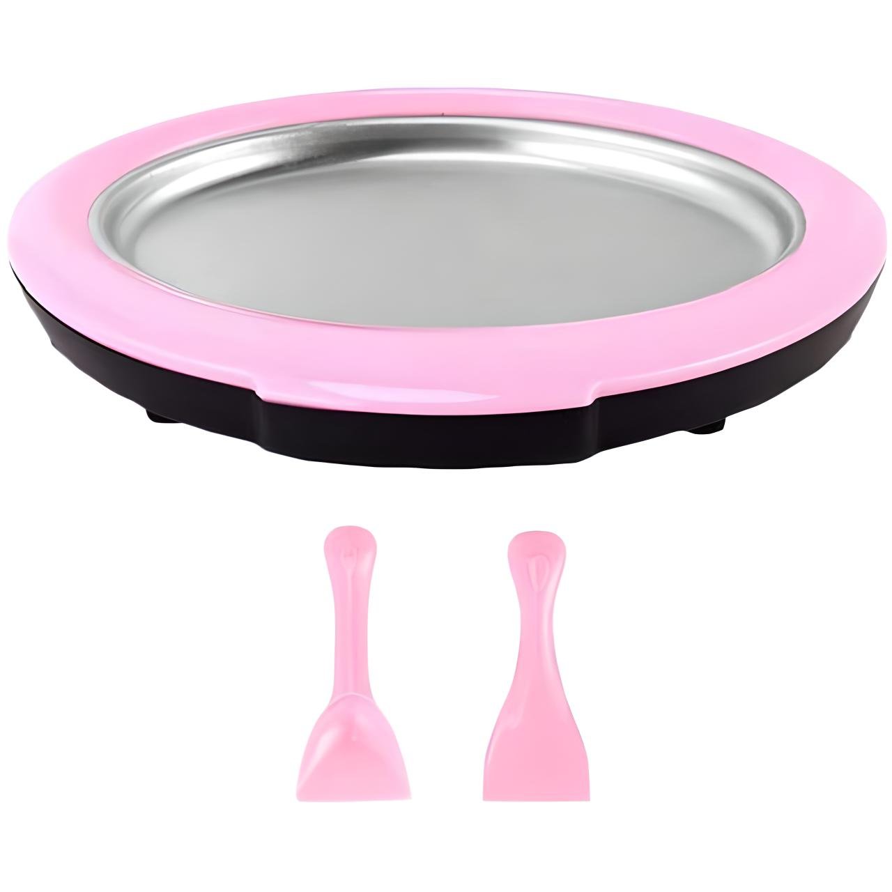 Fried Ice Cream Maker Pan Cat Shape Yogurt Plate With 2 Spatulas