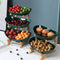 Fruit & Snack Layer Serving Tray Wooden Holder For Candy And Treats
