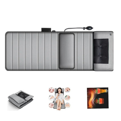 Full Body Shiatsu Massage Mat With Adjustable Heating Electric Mattress Pad
