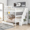 Full-over-Full Bunk Bed With Two Spacious Drawers And Storage