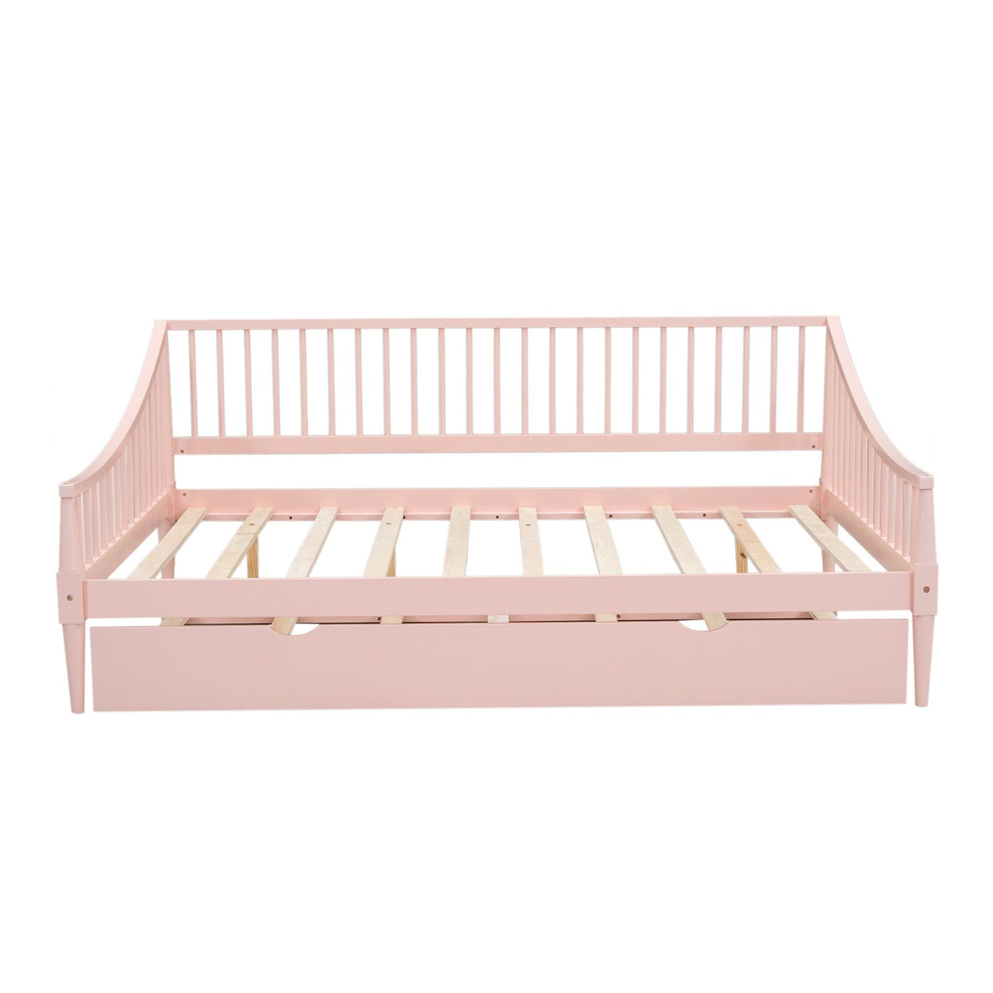 Full Size Daybed With Trundle And Support Legs For Extra Comfort