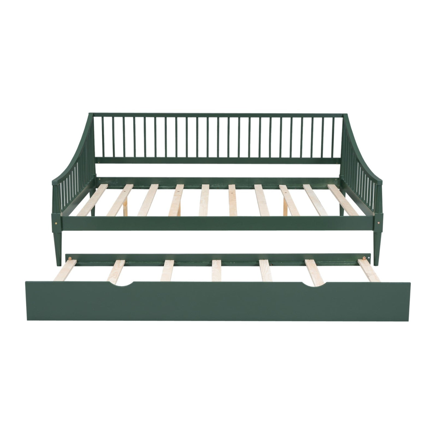Full Size Daybed With Trundle And Support Legs For Extra Comfort
