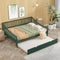 Full Size Daybed With Trundle And Support Legs For Extra Comfort