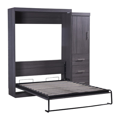 Full Size Murphy Bed With Wardrobe Drawers And Storage Cabinet
