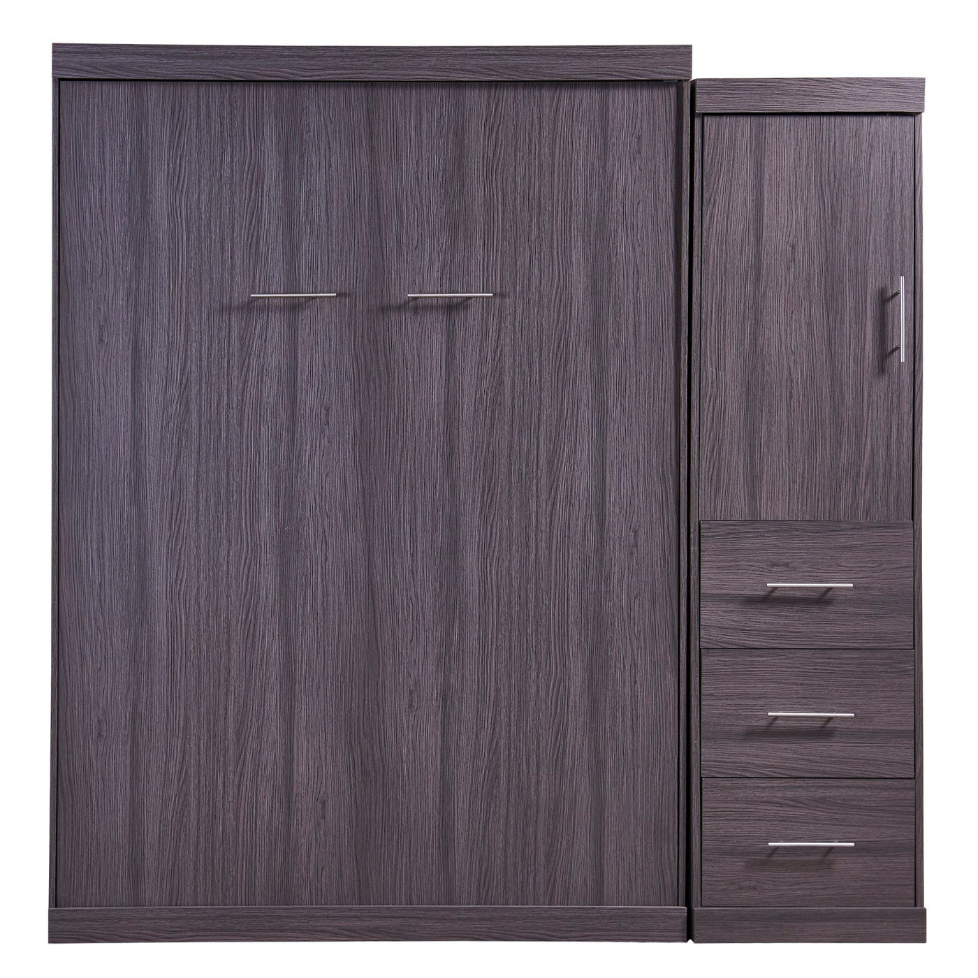 Full Size Murphy Bed With Wardrobe Drawers And Storage Cabinet