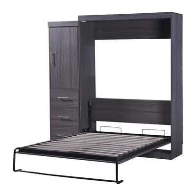 Full Size Murphy Bed With Wardrobe Drawers And Storage Cabinet
