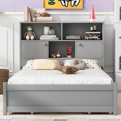 Full Size Platform Bed With Storage Drawers And Charging Station