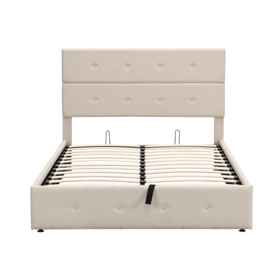 Full Size Upholstered Platform Bed With Spacious Underbed Storage