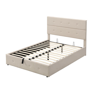 Full Size Upholstered Platform Bed With Spacious Underbed Storage