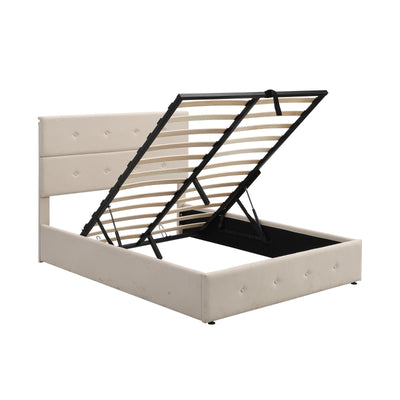 Full Size Upholstered Platform Bed With Spacious Underbed Storage