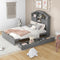 Full Size Wood Platform Bed With Storage Headboard And Drawers