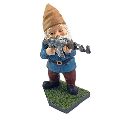 Army Gnome Garden Statue Decorative Outdoor Lawn Ornament Sculpture