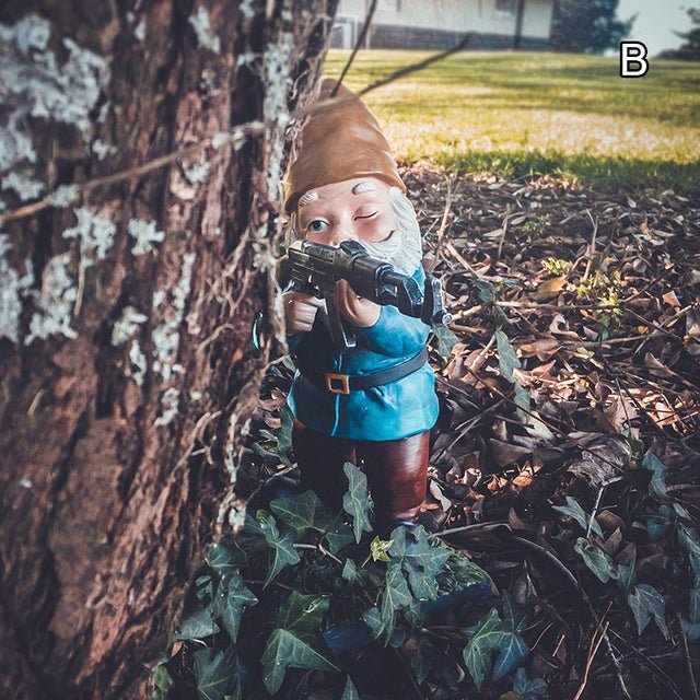 Army Gnome Garden Statue Decorative Outdoor Lawn Ornament Sculpture