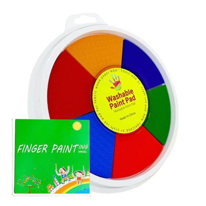 Finger Painting Kit 12 Colors Washable Non Toxic Paint Set For Kids